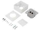 Soclu de perete Goobay 68572 RJ45 Cat 6a 8p8c x2 IEEE 802.3at Alb