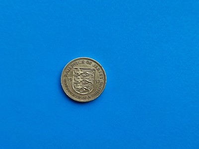 1/4 Shilling 1957 Jersey-stare buna foto
