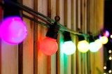 Ghirlanda luminoasa Party Hoff, interior / exterior, 12 LED-uri multicolore, soclu G45, 5.5 m, controler