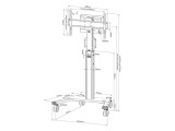 Stand podea mobil NM MUp 37-75 70kg alb Stand podea mobil NM MUp 37-75&quot; 70kg alb