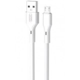 Cablu Date si Incarcare USB-A - microUSB XO Design NB230, 18W, 1m, Alb