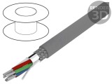 Cablu Alpha Wire Essential C&amp;C 6x22AWG PVC gri &icirc;nchis 300V 305m