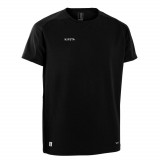 Tricou Fotbal VIRALTO CLUB Negru Copii, Kipsta