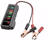 Tester baterie si alternator auto, acumulator, afisaj LED, pentru autoturisme,