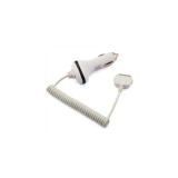 &Icirc;ncărcător auto pentru iPhone 3G/3GS/4, de culoare alba 00347