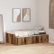 vidaXL Cadru de pat cu depozitare Lemn vechi 90 x 190 cm Lemn compozit 3335211