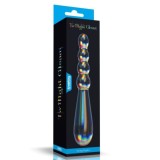Dildo multicolor din sticla Lovetoy Rising Ripples 19 cm