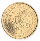 !!! RARR : SAN MARINO - 5 EURO 2021 , ZODIA VARSATOR - KM NEW - UNC