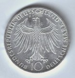 GERMANIA 10 MARCI MARK 1972 F OLIMPIADA CANOTAJ ARGINT UNC