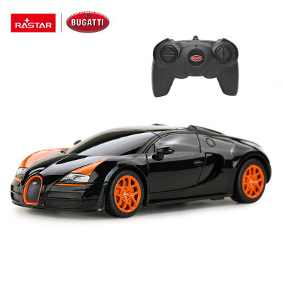 MASINA CU TELECOMANDA BUGATTI GRAND SPORT VITESSE NEGRU CU SCARA 1 LA 24 SuperHeroes ToysZone foto