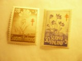 2 Timbre Finlanda 1958 si 1959 Flora