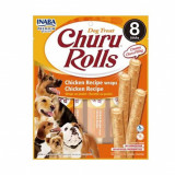 Inaba Churu Rolls cu pui pentru c&acirc;ini 8 buc / 96 g