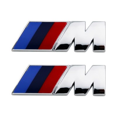 Set 2 Embleme ABS Aripa Logo M Performance Silver foto