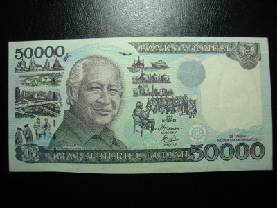 INDONEZIA 50.000 RUPII 1995 EXCELENTA foto