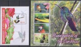 Timbre cu păsări colibri din Nevis