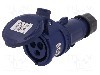Conector alimentare AC, IEC 60309, IP44, 16A, 380/415V AC, 3 pini, Famatel - 23200