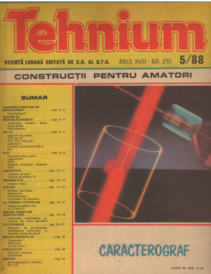 C10386 - REVISTA TEHNIUM, 5/1988 foto