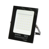 Proiector LED 30W IP65, lumina rece 6500K, negru, Breckner Germany