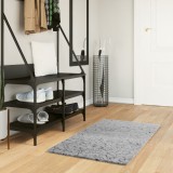 vidaXL Covor pufos &quot;PAMPLONA&quot; cu fire &icirc;nalte, gri modern, 60x110 cm