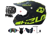 Cumpara ieftin Pachet Cască Cross Negru/Verde Neon / Enduro / Atv/ Motocicletă + Camera Video