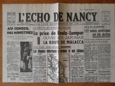 ZIar Vechi -L ECHO DE NANCY 1942 -stiri al doilea Război mondial. foto