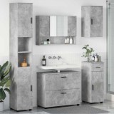VidaXL Set de mobilier pentru baie 5 pcs Gri beton 30 x 35 x 192 cm 3393076