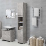 VidaXL Dulap de baie, gri beton, 30x30x183,5 cm, lemn prelucrat