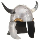 Cumpara ieftin Coif de viking fantezie, jocuri de rol, argintiu, otel
