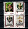 DDR 1990 - Embleme poștale, steme, format mare, serie neuzata in bloc