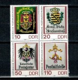 DDR 1990 - Embleme poștale, steme, format mare, serie neuzata in bloc