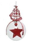 Glob decorativ - Bauble Glass - Felt Red Star - Stea Din Fetru | Kaemingk