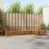 vidaXL Set de canapele de exterior 5 pcs natural Lemn Solid de Acacia 3373474