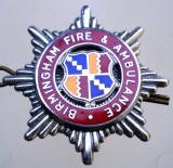I.202 INSIGNA POMPIERI AMBULANTA UK BIRMINGHAM FIRE &amp; AMBULANCE