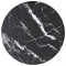 vidaXL Blat masă negru &Oslash;40x0,8 cm, sticlă securizată cu design marmură 322262
