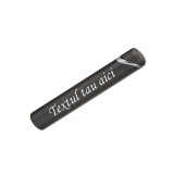 Bricheta Personalizata, Metalica, Rotunda, Neagra, Gravata cu Textul Tau