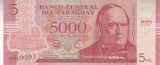B11 3 - Bancnota foarte veche - Paraguay - 5000 guarnies - 2017