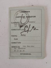 Carte de alegator, anii 90