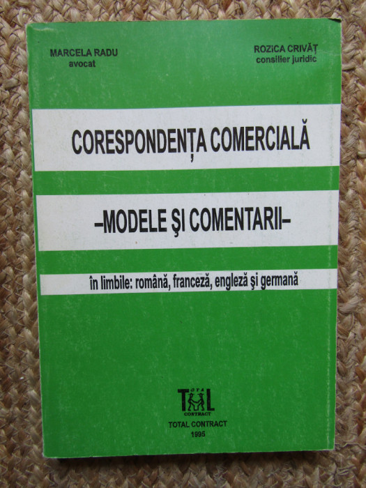 CORESPONDENTA COMERCIALA - MODELE SI COMENTARII - IN LIMBILE ROMANA ...
