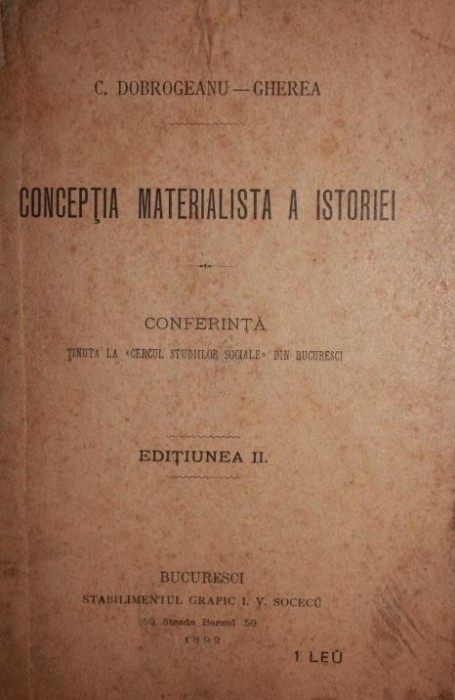 CONCEPTIA MATERIALISTA A ISTORIEI