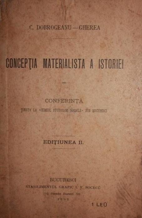 CONCEPTIA MATERIALISTA A ISTORIEI