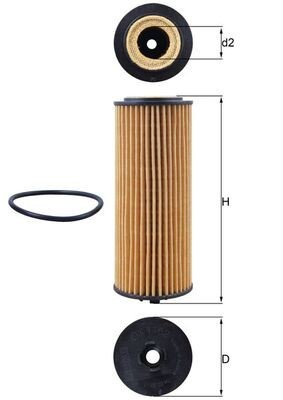 MAHLE OX 1162D Filtru ulei foto