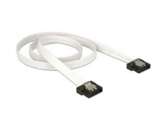 Delock Cablu SATA FLEXI 6 Gb/s 50 cm white metal foto