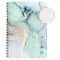 Caiet Dictando A4, Model Turcoaz Marble, Spirala, 2 Subiecte, 64 File, Coperta Moale