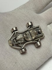MINIATURA ARGINT 800 - CART - Masinuta - 6 x 4 cm - 34g. - Vintage !