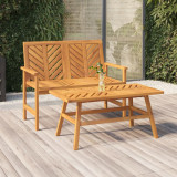 Set mobilier de relaxare de gradina, 2 piese, lemn masiv acacia GartenMobel Dekor, vidaXL