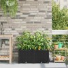 VidaXL Ghivece pentru grădină Negru 80 x 40 x 37.5 cm Oțel 42002845