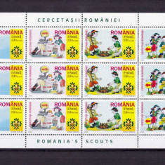 Romania 2005-Lp 1686a-Cercetasii Romaniei-minicoala de 16 timbre -3 serii)