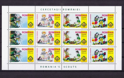 Romania 2005-Lp 1686a-Cercetasii Romaniei-minicoala de 16 timbre -3 serii) foto