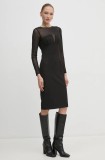 Sandro Ferrone rochie culoarea negru, mini, mulată, SFS23YBEBACOLO