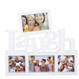 Rama foto decorativa cu 4 poze, model Pufo Laugh, 40 x 36 cm